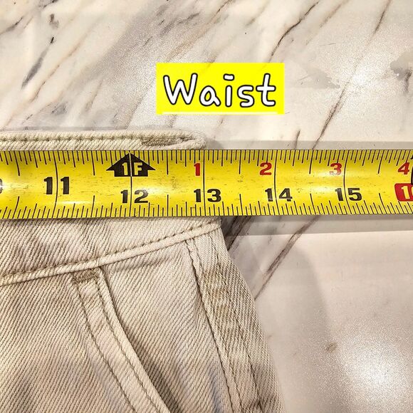 Universal Thread Wide Leg Highest Rise Jeans Oatmeal Women's Size 00/24R - Picture 8 of 12